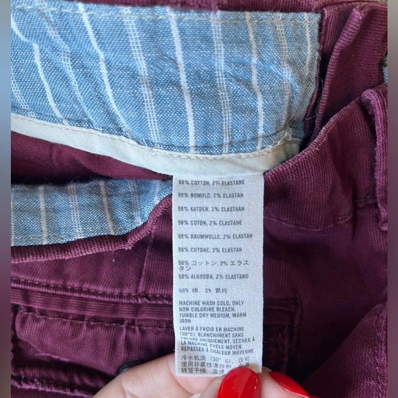 Abercrombie & Fitch Women’s Burgundy Shorts | Size 6 Perfect Stretch | Vintage - Picture 8 of 9